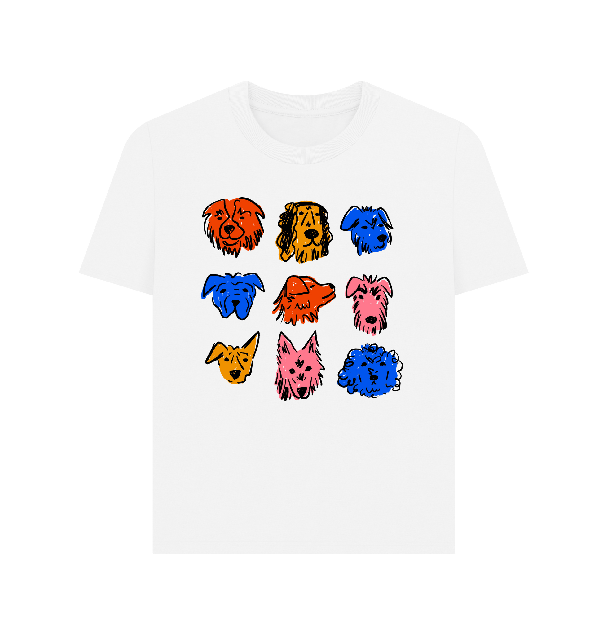 White Printed T-shirt Front