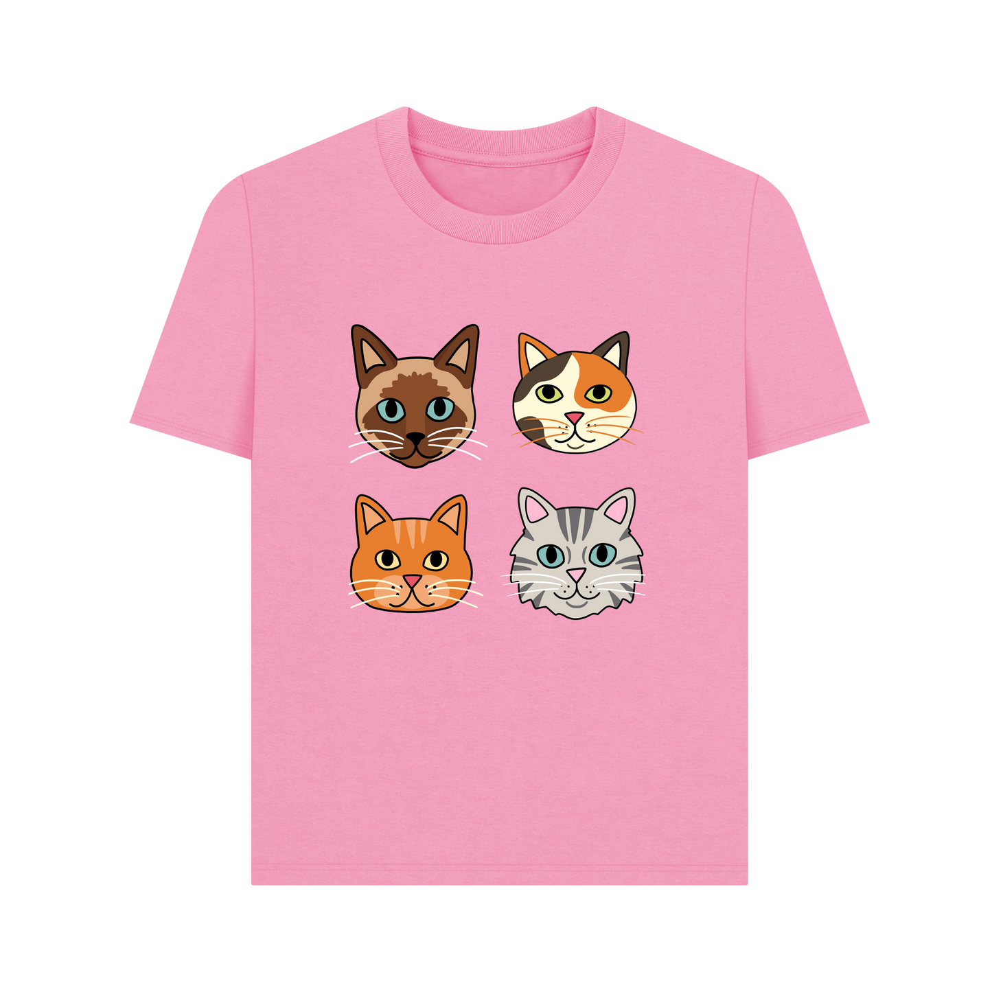 Rose Pink Printed T-shirt Front