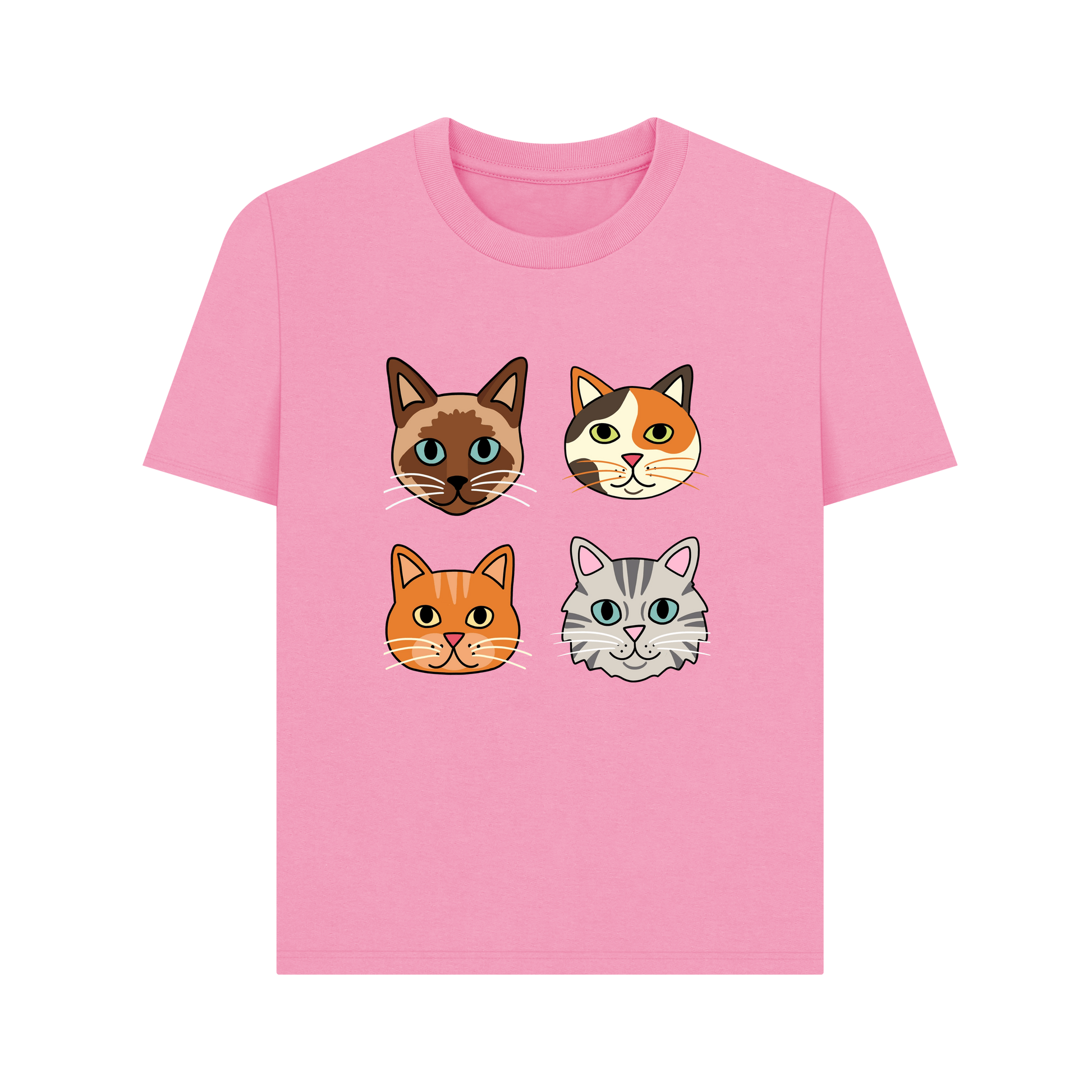 Rose Pink Printed T-shirt Front