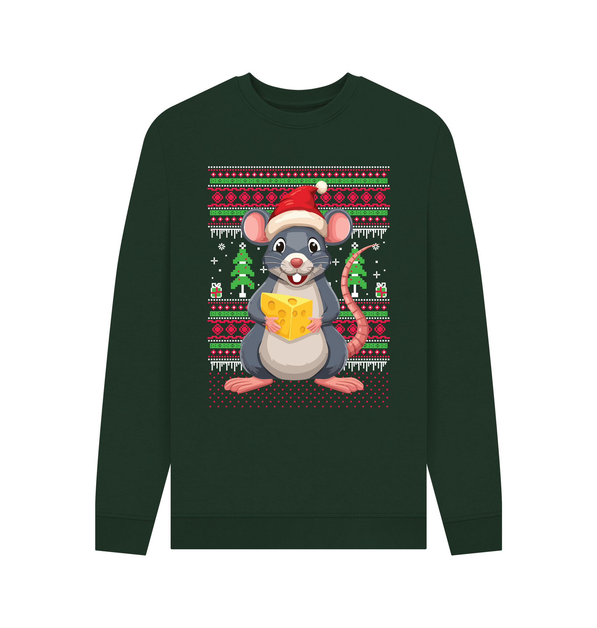 Evergreen Printed Sweater Front