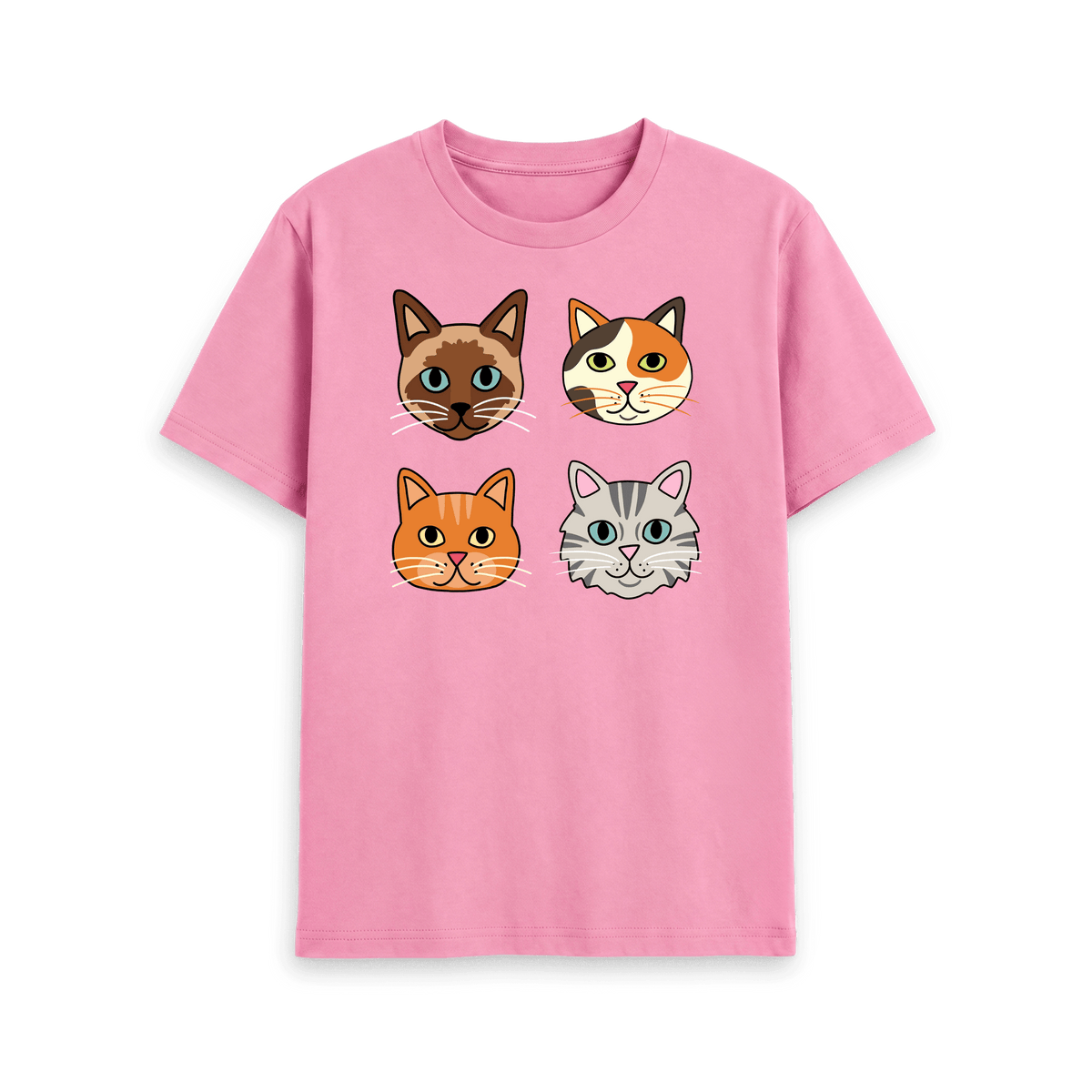 Rose Pink Printed T-shirt Front