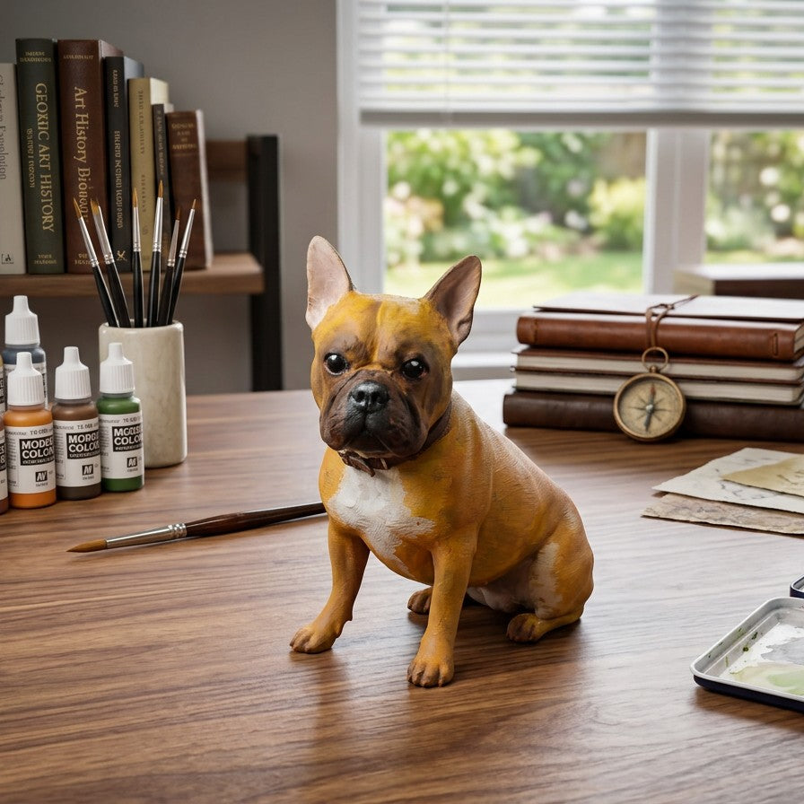 French Bulldog 3D Printed & Painted Pet Model