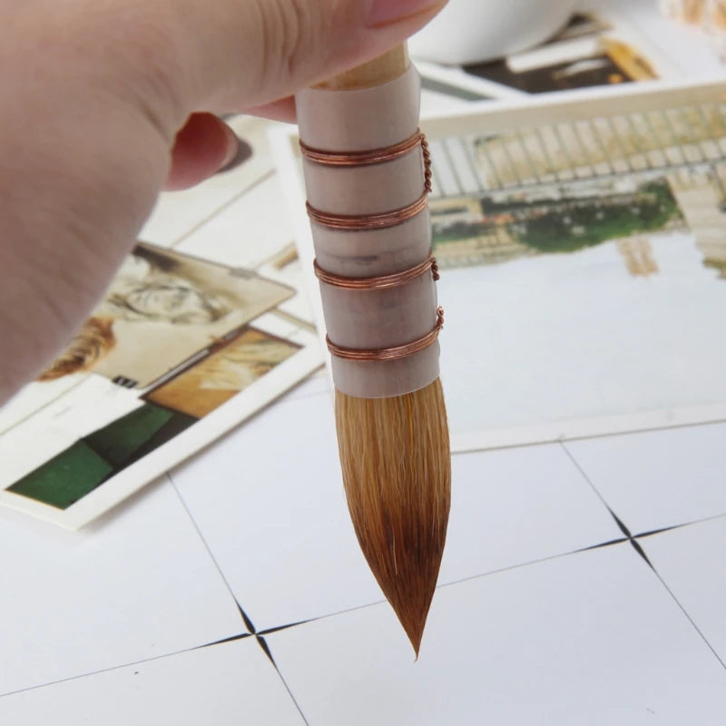 Handmade Squirrel Hair Artist Watercolour Paint Brush For Watercolour Art Supplies