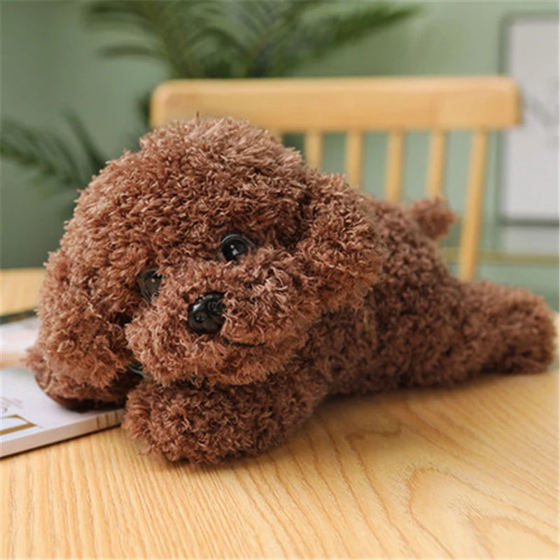 Soft Realistic Teddy Dog Plush Toy Funny Simulation Stuffed Little Puppy Dolls Lovely Birthday Gift for Baby Kids Girls