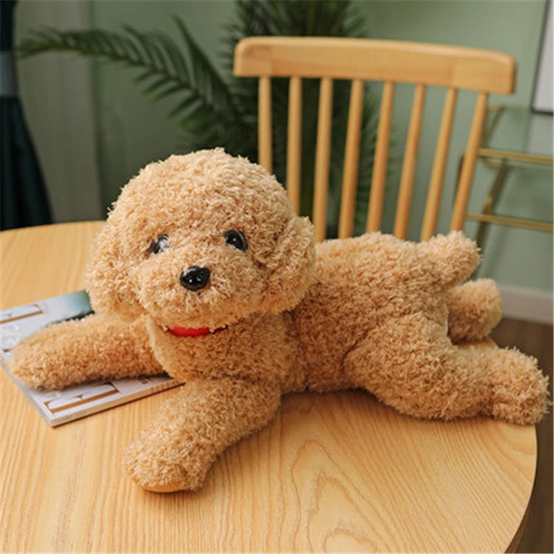 Soft Realistic Teddy Dog Plush Toy Funny Simulation Stuffed Little Puppy Dolls Lovely Birthday Gift for Baby Kids Girls