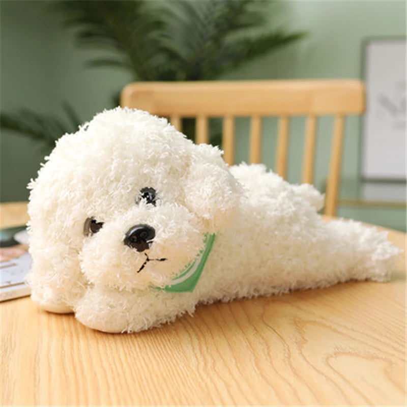 Soft Realistic Teddy Dog Plush Toy Funny Simulation Stuffed Little Puppy Dolls Lovely Birthday Gift for Baby Kids Girls
