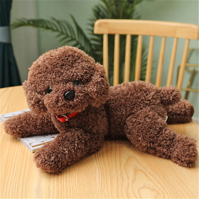 Soft Realistic Teddy Dog Plush Toy Funny Simulation Stuffed Little Puppy Dolls Lovely Birthday Gift for Baby Kids Girls