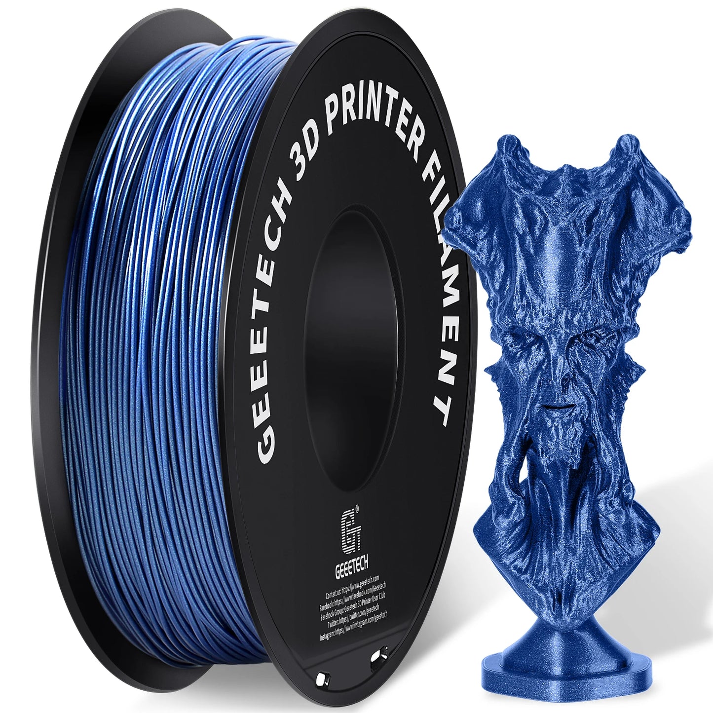 GEEETECH Silk PLA 3d Filament Wire 1kg 1.75mm Spool Wire 3D Printer Material 3D Print Refills, Fast Delivery Vacuum Package