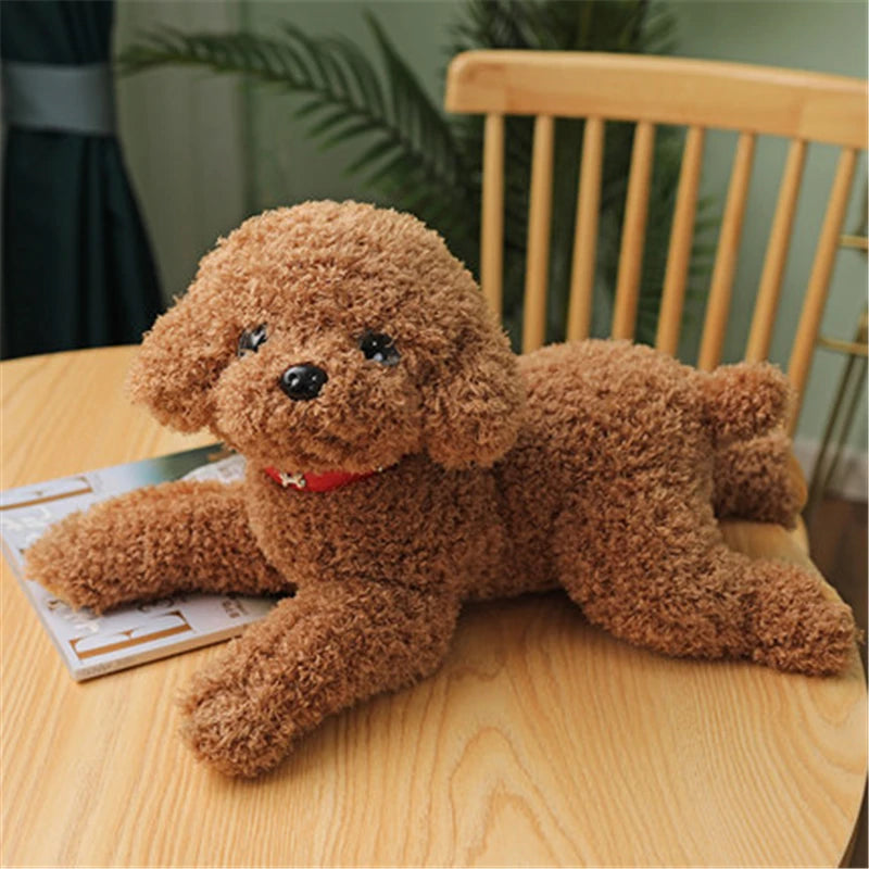Soft Realistic Teddy Dog Plush Toy Funny Simulation Stuffed Little Puppy Dolls Lovely Birthday Gift for Baby Kids Girls