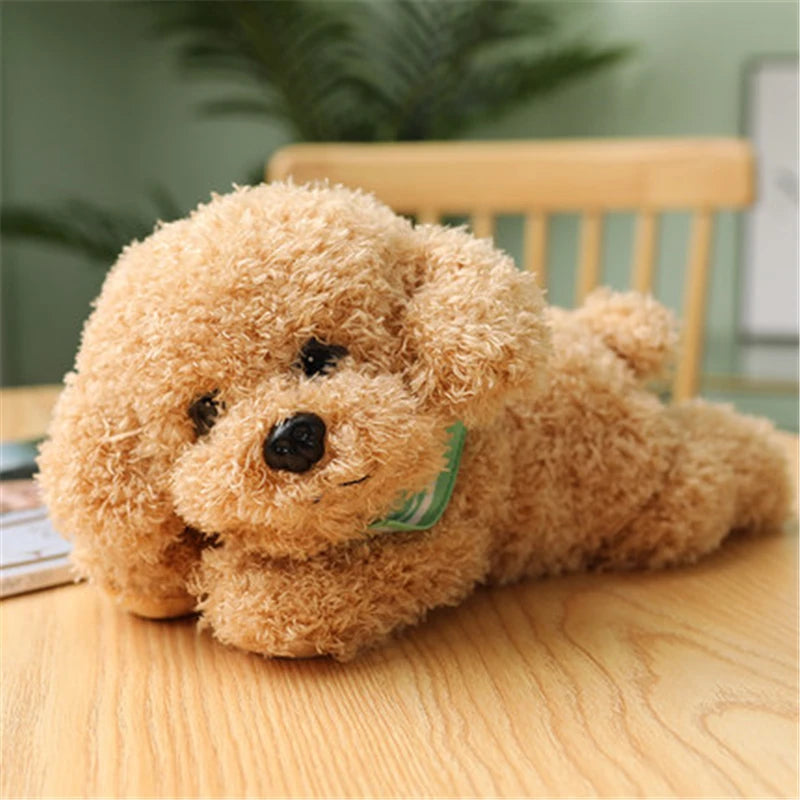 Soft Realistic Teddy Dog Plush Toy Funny Simulation Stuffed Little Puppy Dolls Lovely Birthday Gift for Baby Kids Girls