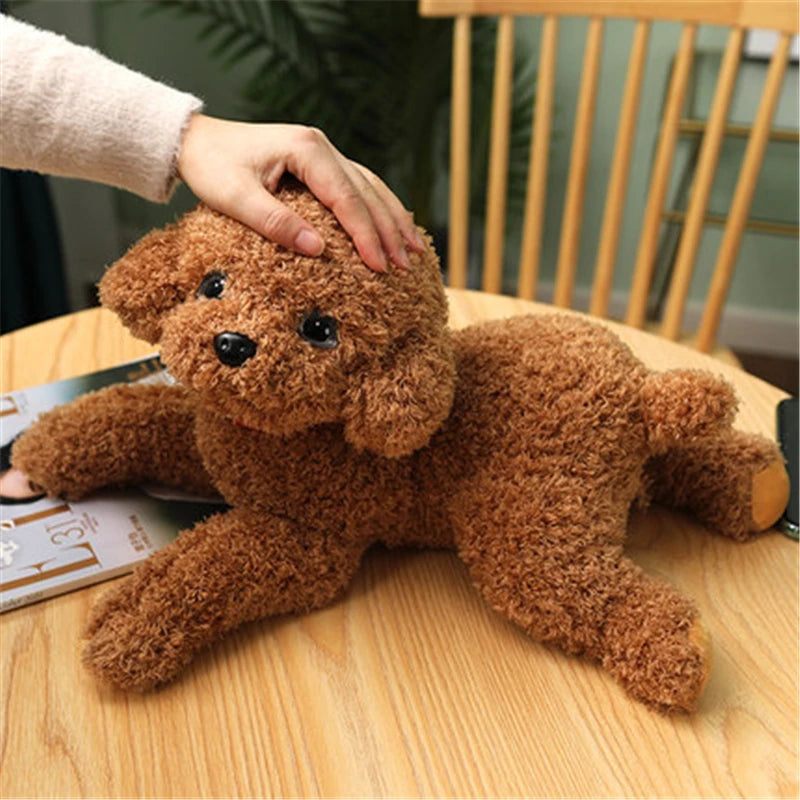 Soft Realistic Teddy Dog Plush Toy Funny Simulation Stuffed Little Puppy Dolls Lovely Birthday Gift for Baby Kids Girls