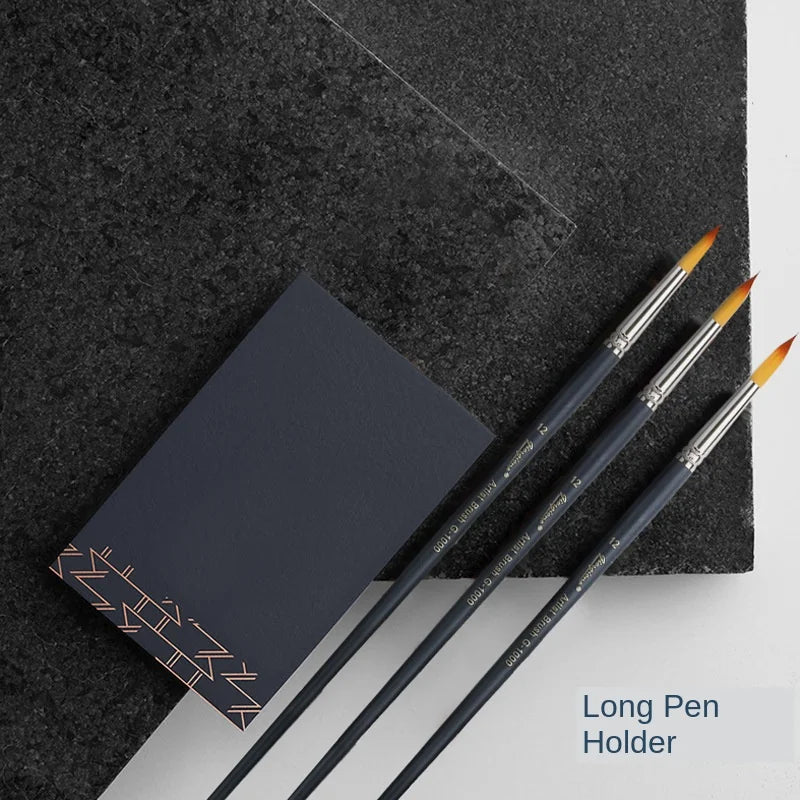 Single Nylon Brush Pointed-Toe head Hook Line Gouache Watercolor Brush Set Oil Painting Propylene Drawing Pen Art supplies