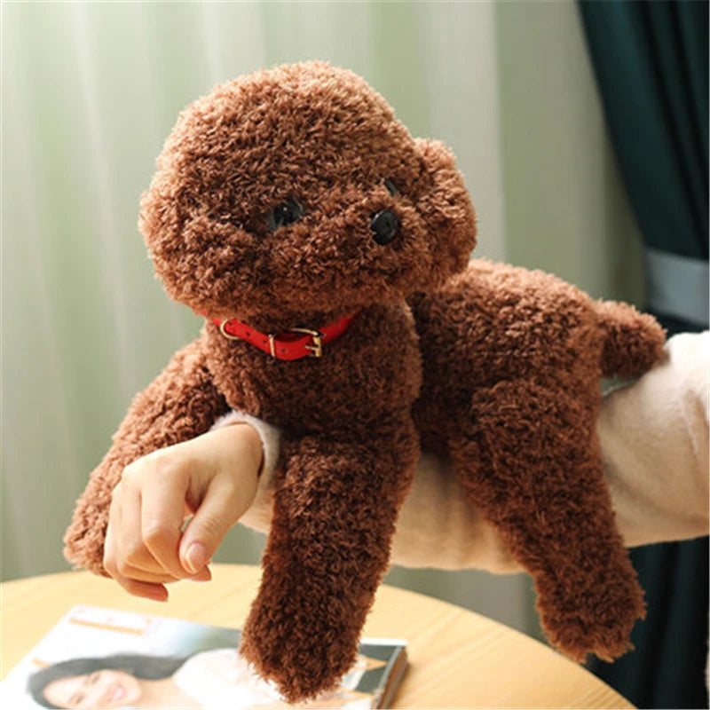 Soft Realistic Teddy Dog Plush Toy Funny Simulation Stuffed Little Puppy Dolls Lovely Birthday Gift for Baby Kids Girls
