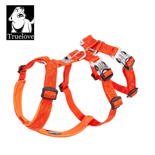 TRUELOVE Pet Harness Double-H Nylon Personalized Dog Harness NO PULL Reflective Breathable Adjustable YH1803