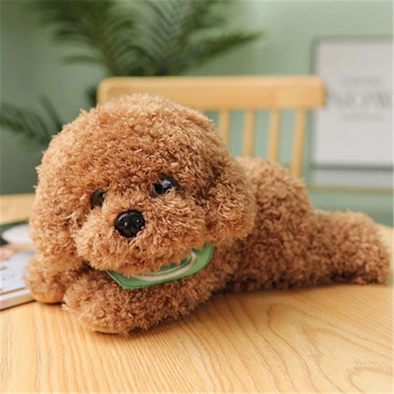 Soft Realistic Teddy Dog Plush Toy Funny Simulation Stuffed Little Puppy Dolls Lovely Birthday Gift for Baby Kids Girls