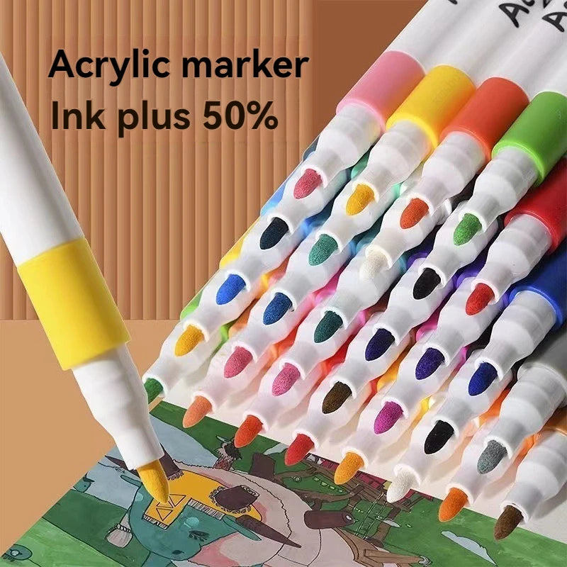 12-80 Colour Set Acrylic Paint Art Marker Pen