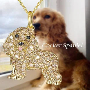 Creative Cute Maltese Pendant Necklace Fashion Pet Dog Jewelry Accessories Women's Pet Puppy Decoration Birthday Memorial Gifts