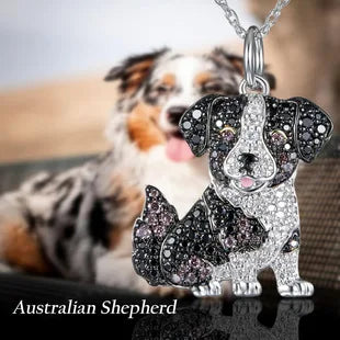 Creative Cute Maltese Pendant Necklace Fashion Pet Dog Jewelry Accessories Women's Pet Puppy Decoration Birthday Memorial Gifts