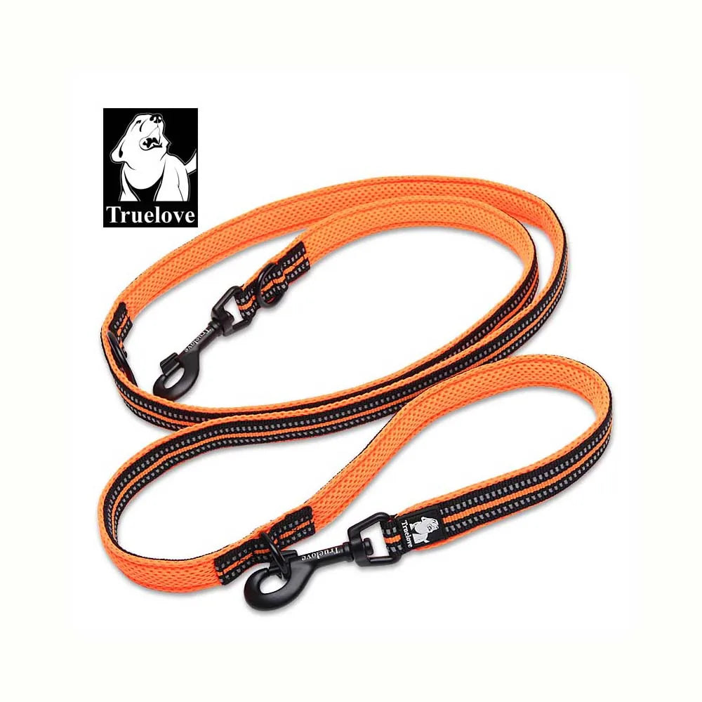 Truelove 7 In 1  Multi-Purpose Adjustable Dog Lead Hand Free Pet Training Leash Reflective Dog Leash Walk 2 Dogs Harness TLL2411