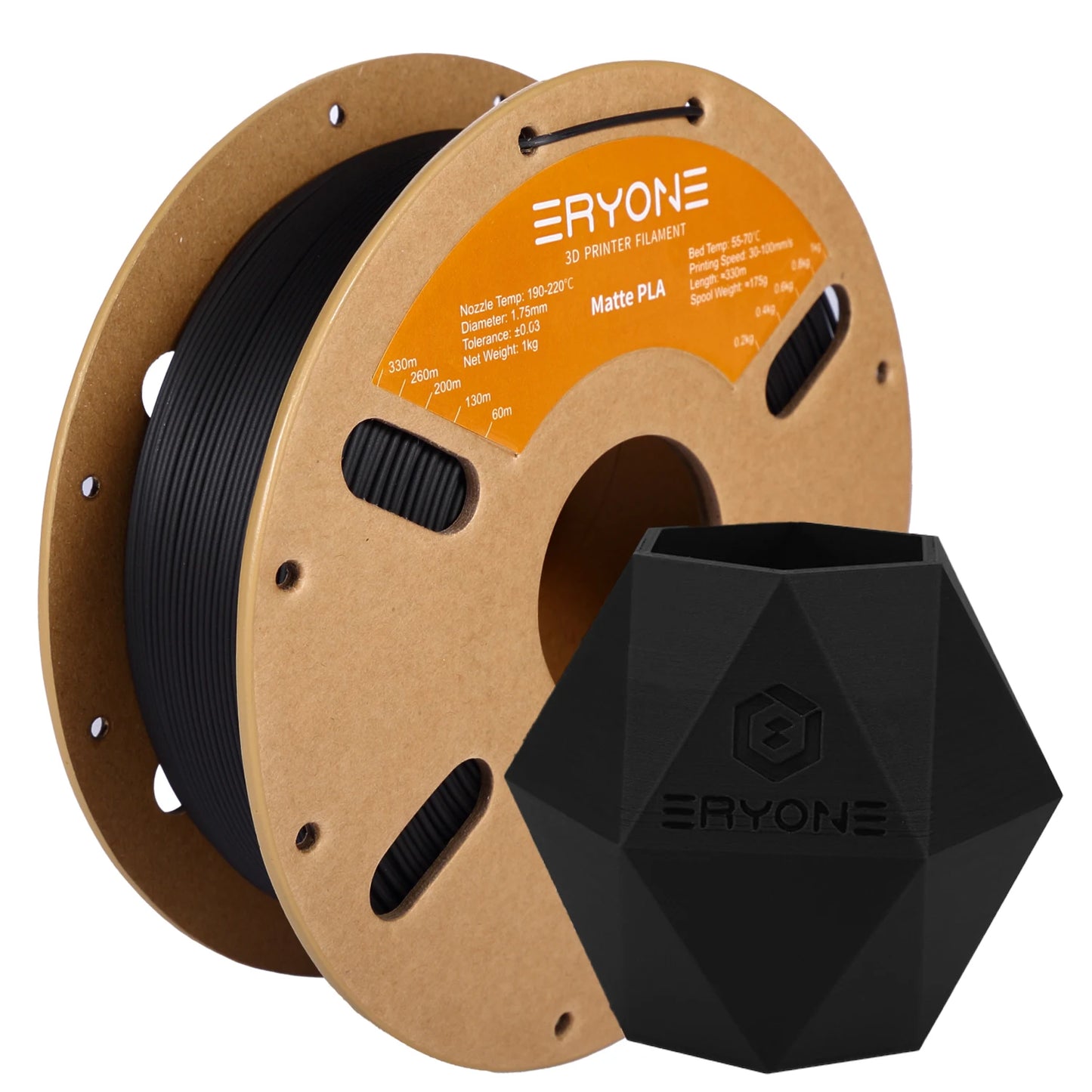 ERYONE 1/3/5/10KG Matte PLA Premium Filament 1.75mm 3D Print,Multicolour Available,big sale matte pla filament,1KG/Spool