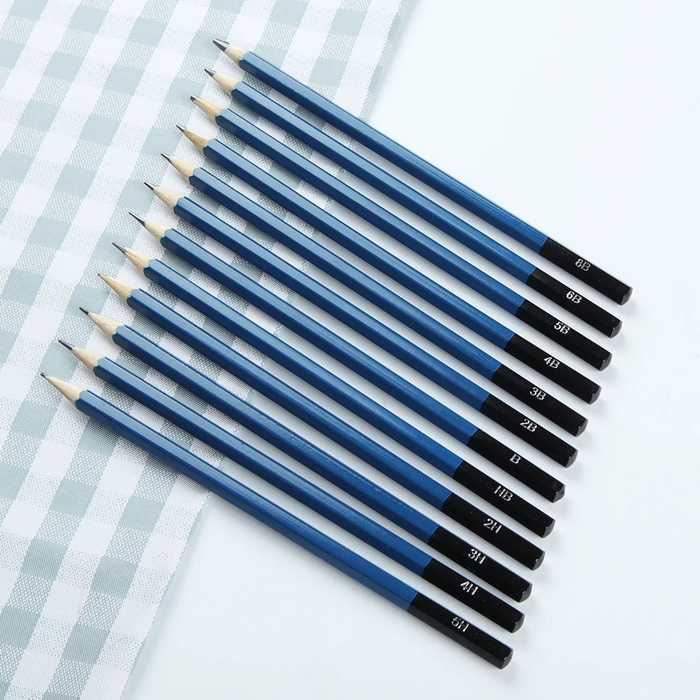 SeamiArt 12 Pcs. Standard Sketching Pencil Art Suppliers for Artist Drawing School Office Pencils Supplies