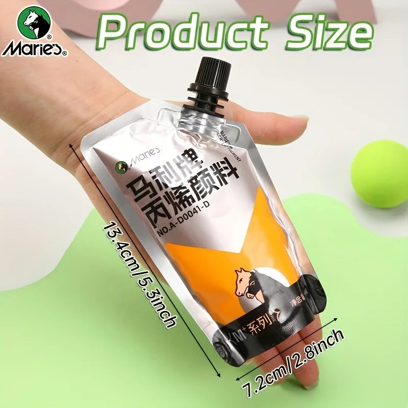 12 Colours Marie's Acrylic Paint Set,100ml/3.38oz,Vibrant Colours,Perfect for Artists,Paints on Rocks,Crafts,Canvas,Wood,Stone