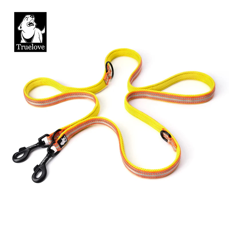 Truelove 7 In 1  Multi-Purpose Adjustable Dog Lead Hand Free Pet Training Leash Reflective Dog Leash Walk 2 Dogs Harness TLL2411