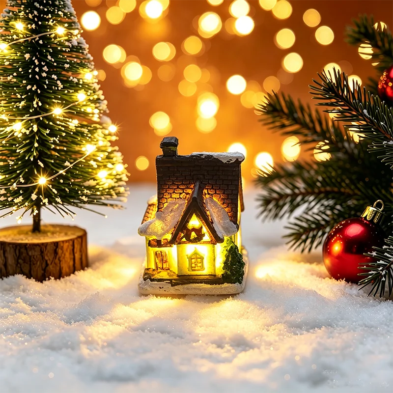Christmas House Light Decorations For Home Ornaments Kids Xmas Gift New Year 2025 Navidad Decor Bedroom Night Light With Battery