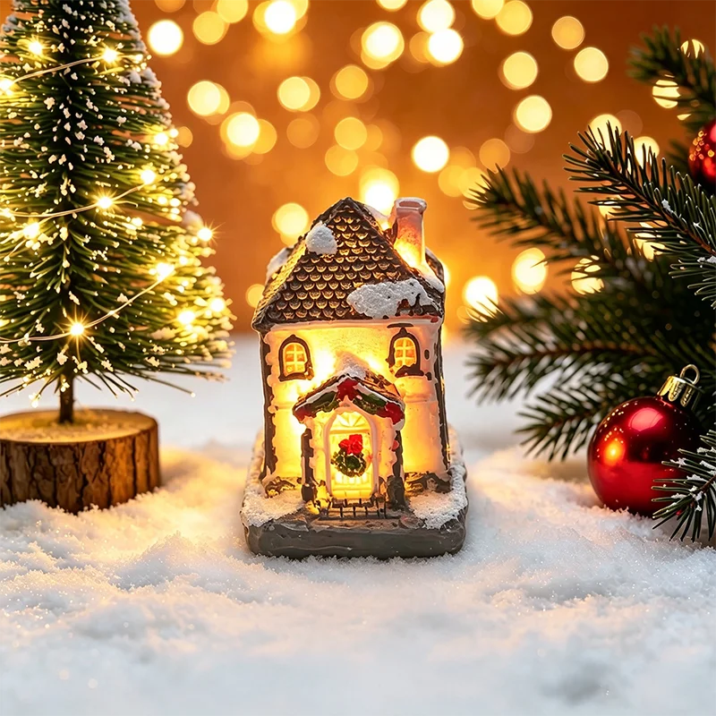 Christmas House Light Decorations For Home Ornaments Kids Xmas Gift New Year 2025 Navidad Decor Bedroom Night Light With Battery