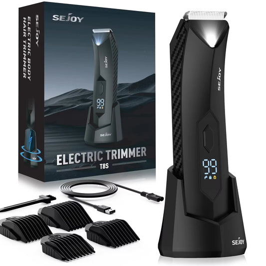 Sejoy Body Hair Clippers Men Electric Hari Trimmer Sideburns Electric Shaver Wireless Hair Cutting Barber Cutting Machine