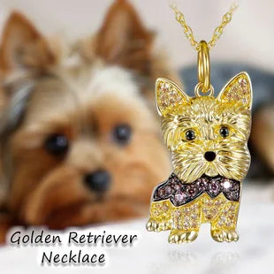 Creative Cute Maltese Pendant Necklace Fashion Pet Dog Jewelry Accessories Women's Pet Puppy Decoration Birthday Memorial Gifts