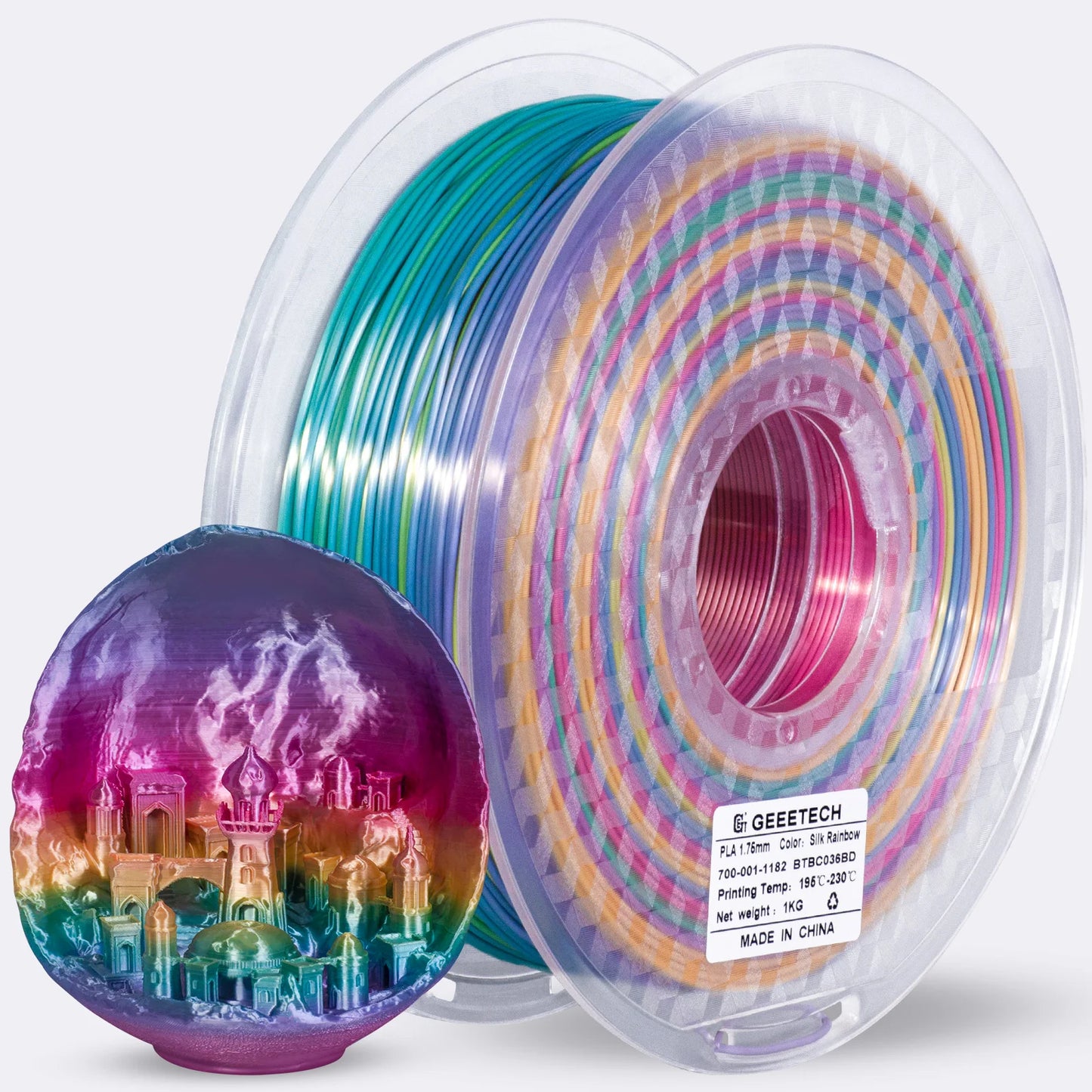 GEEETECH Silk PLA 3d Filament Wire 1kg 1.75mm Spool Wire 3D Printer Material 3D Print Refills, Fast Delivery Vacuum Package