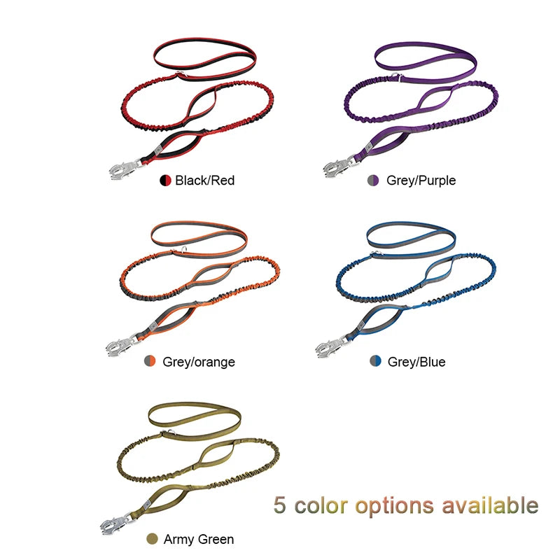 TRUELOVE Dog Leash Heavy Duty with Quick Release/Locking Frog Clip Waterproof Tactical Multi-function Bungee Cobra Buckle YL1833
