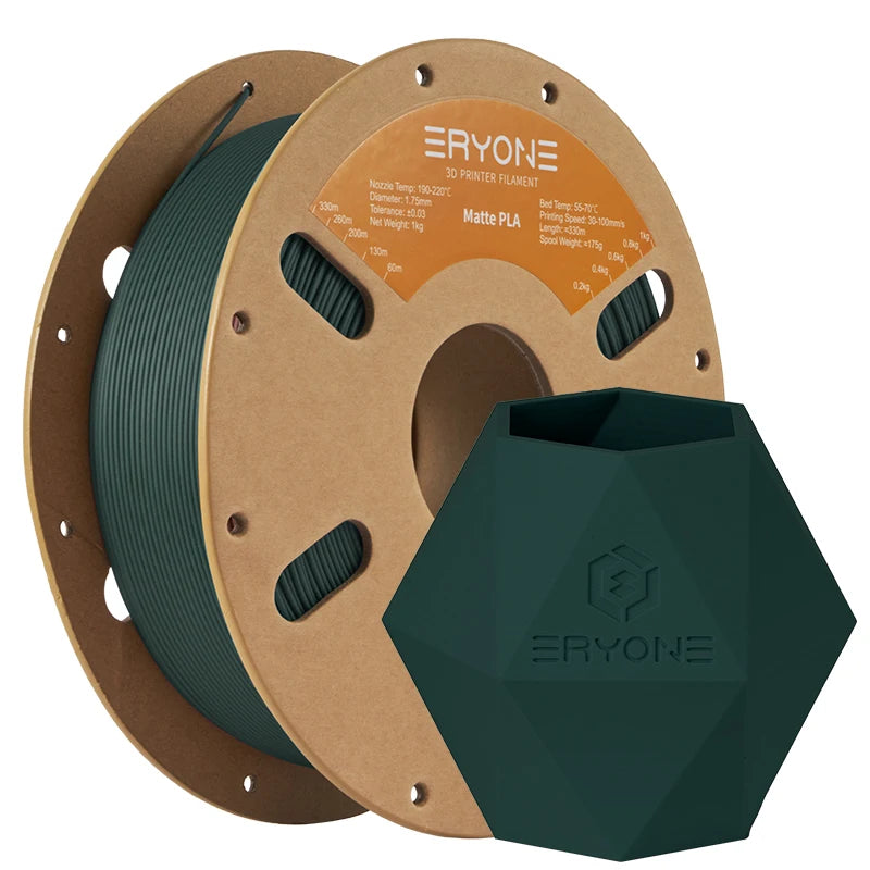 ERYONE 1/3/5/10KG Matte PLA Premium Filament 1.75mm 3D Print,Multicolour Available,big sale matte pla filament,1KG/Spool