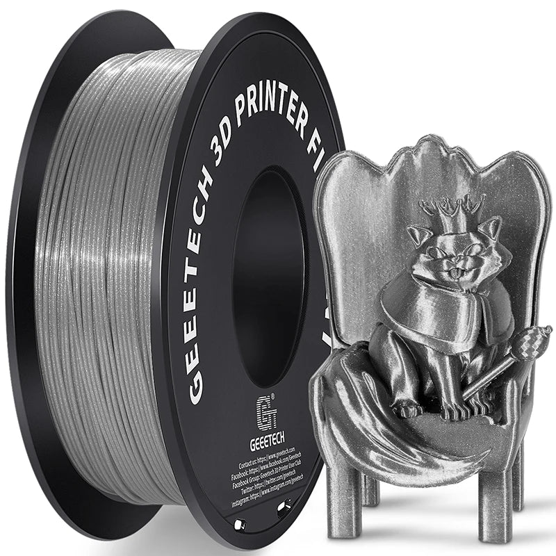 GEEETECH Silk PLA 3d Filament Wire 1kg 1.75mm Spool Wire 3D Printer Material 3D Print Refills, Fast Delivery Vacuum Package