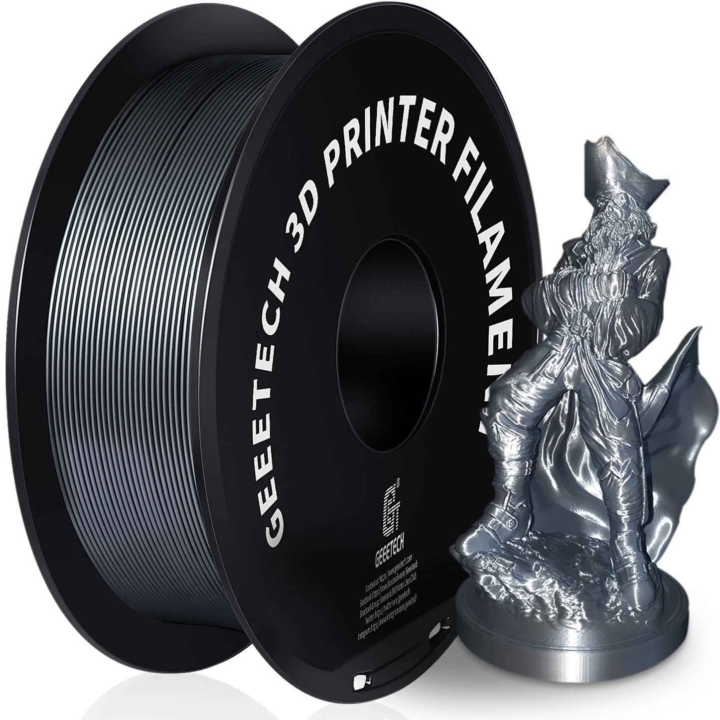 GEEETECH PETG Filament 1KG 1.75mm ±0.03mm For 3D Printer,1KG (2.2LBS) 3D Printing Fast Shipping,Vacuum packing, Tangle-Free