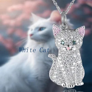 Creative Cute Maltese Pendant Necklace Fashion Pet Dog Jewelry Accessories Women's Pet Puppy Decoration Birthday Memorial Gifts