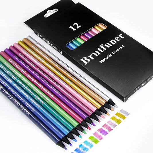 12 Colours Metallic Pencil