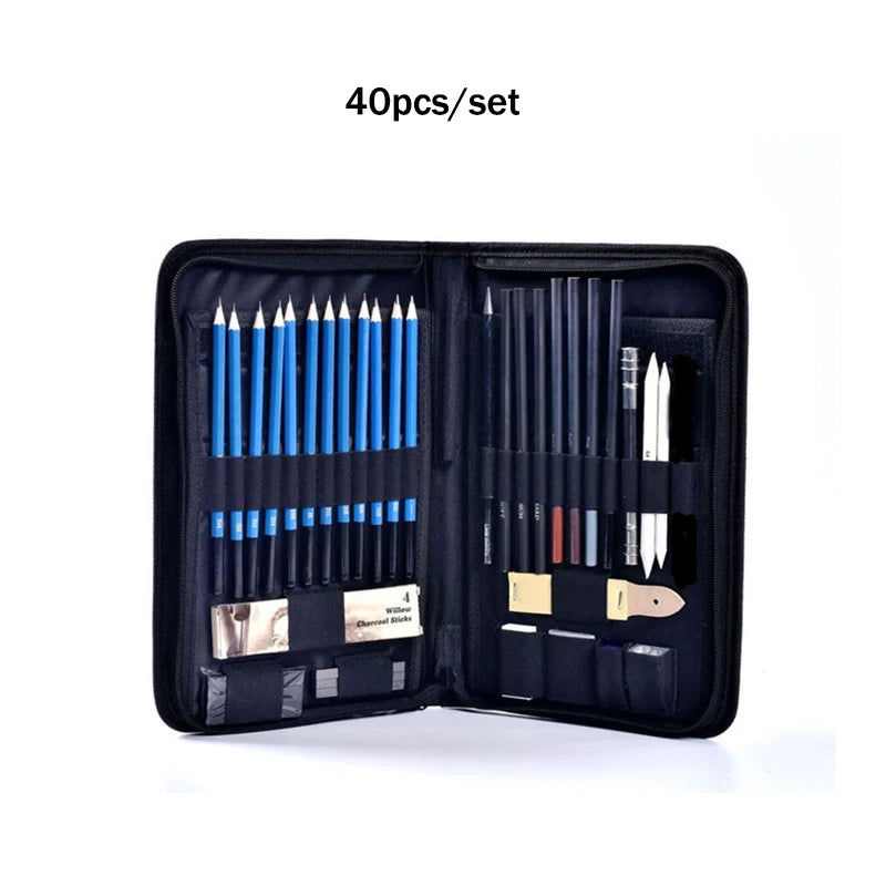 32/40/52/144PCS Colour Pencil and Sketch Pencils Set for Drawing Art Tool Kit Watercolor Metallic Oil Pencil Artist Art Supplies