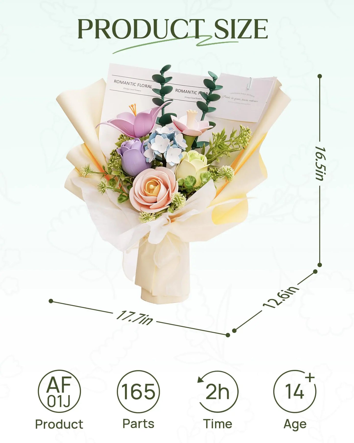 ROBOTIME 3D Puzzle Artificial Flowers,DIY Flowers Model Kit,Home Decoration Creative Gift for Adults&Kids (Spring Time Bouquet)