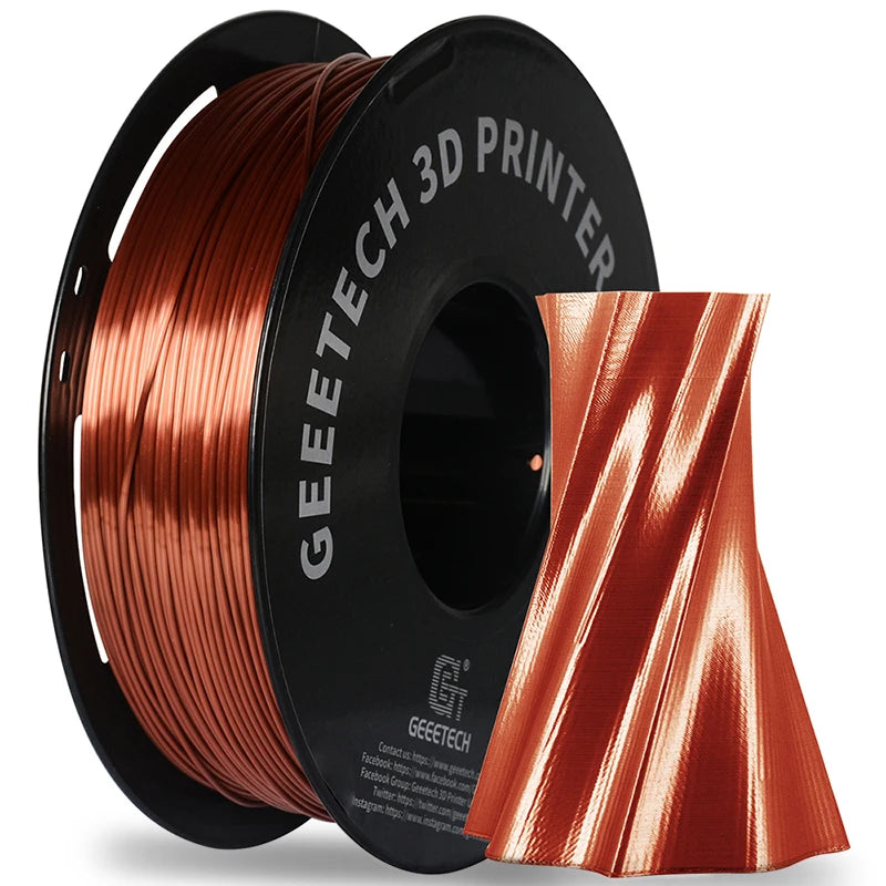 Geeetech 3d Printer Filament Pure PLA PETG Plastic 1.75mm,1KG (2.2LBS), Tangle-Free, 3d Printing Materials, Vacuum Packaging