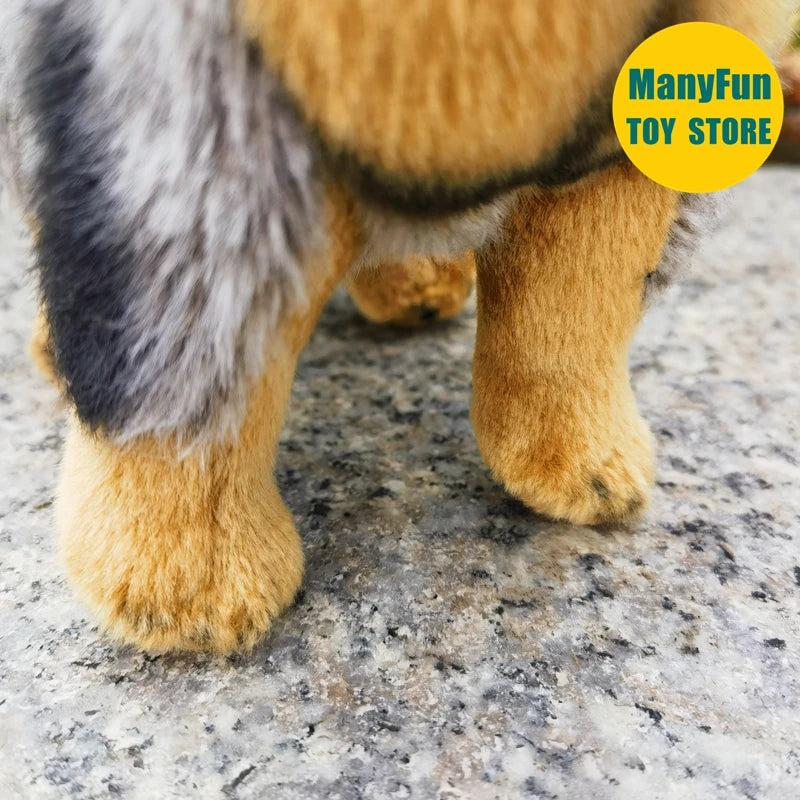 Realistic Australian Cattle Dog High Fidelity Queensland Heeler Plush Toys Lifelike Shepherd Dogs Plushie Stuffed Animals Doll