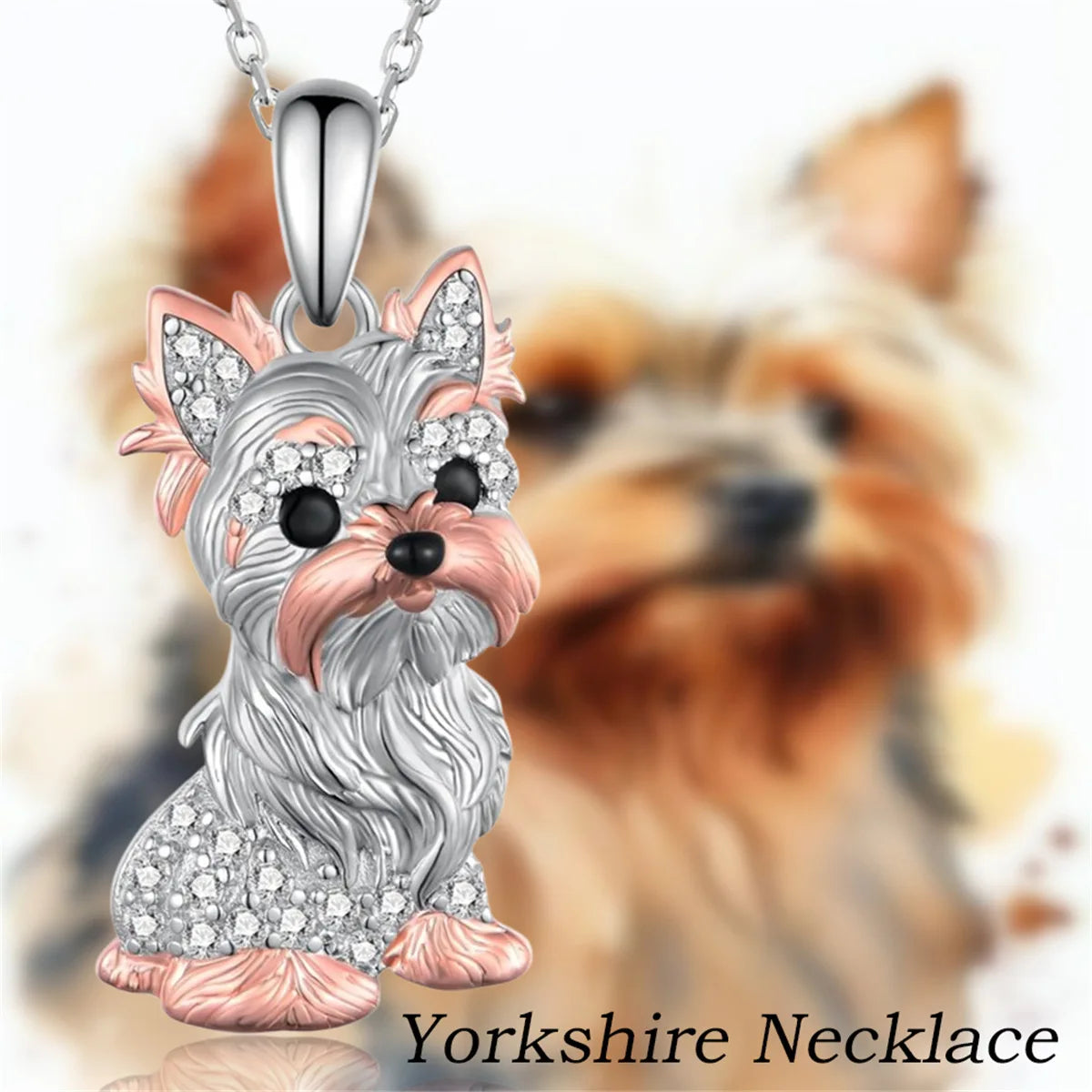 Creative Cute Maltese Pendant Necklace Fashion Pet Dog Jewelry Accessories Women's Pet Puppy Decoration Birthday Memorial Gifts