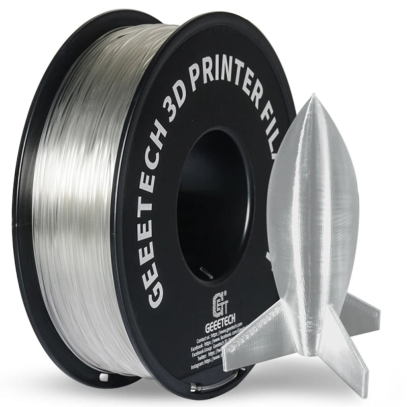 Geeetech 3d Printer Filament Pure PLA PETG Plastic 1.75mm,1KG (2.2LBS), Tangle-Free, 3d Printing Materials, Vacuum Packaging