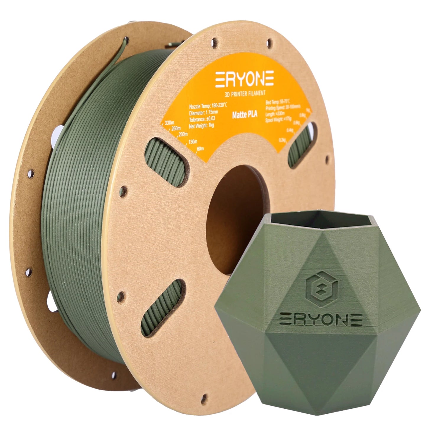 ERYONE 1/3/5/10KG Matte PLA Premium Filament 1.75mm 3D Print,Multicolour Available,big sale matte pla filament,1KG/Spool