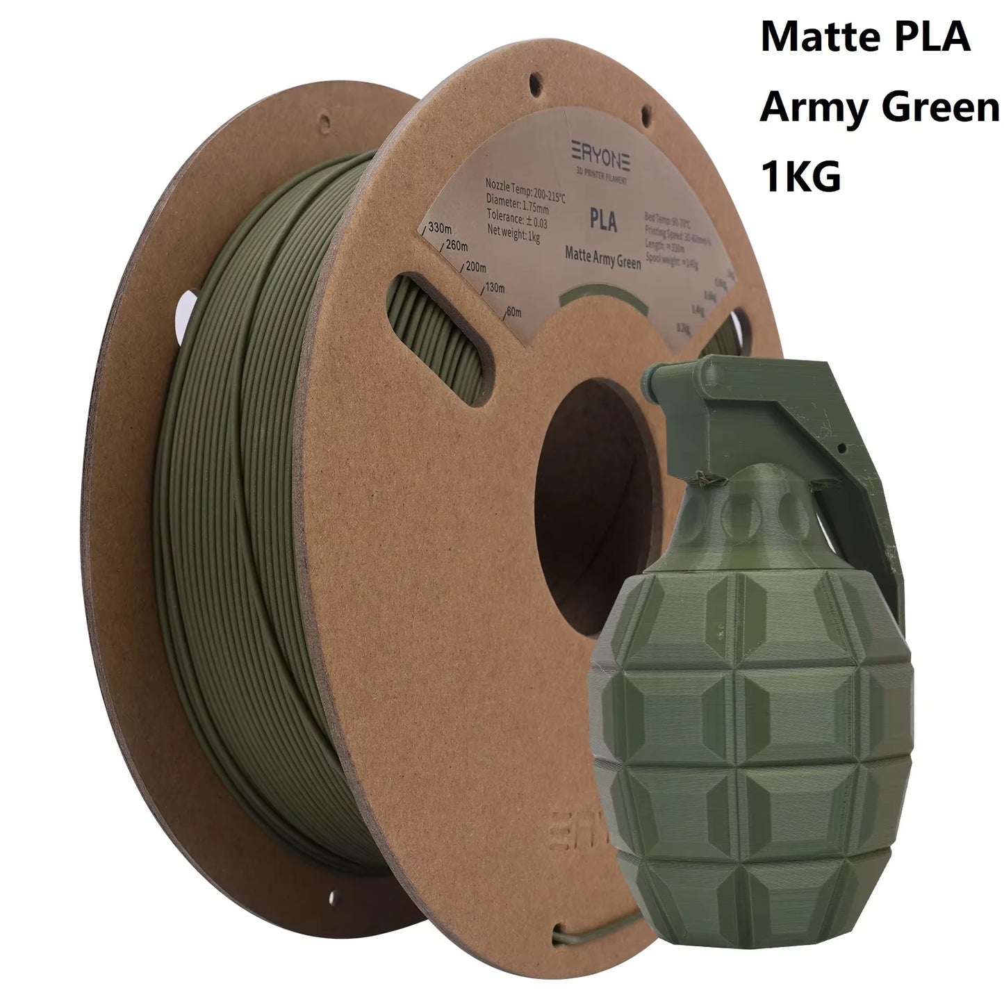 ERYONE 1/3/5/10KG Matte PLA Premium Filament 1.75mm 3D Print,Multicolour Available,big sale matte pla filament,1KG/Spool