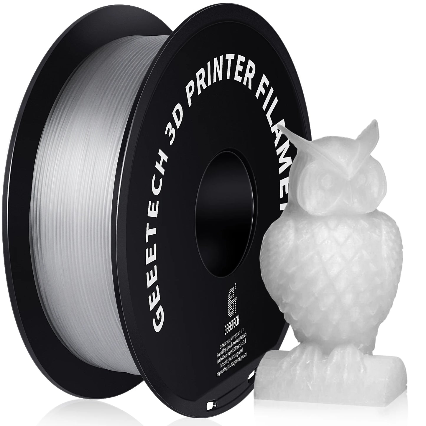 GEEETECH PETG Filament 1KG 1.75mm ±0.03mm For 3D Printer,1KG (2.2LBS) 3D Printing Fast Shipping,Vacuum packing, Tangle-Free
