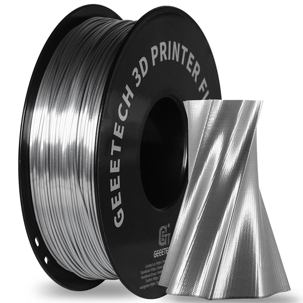 Geeetech 3d Printer Filament Pure PLA PETG Plastic 1.75mm,1KG (2.2LBS), Tangle-Free, 3d Printing Materials, Vacuum Packaging