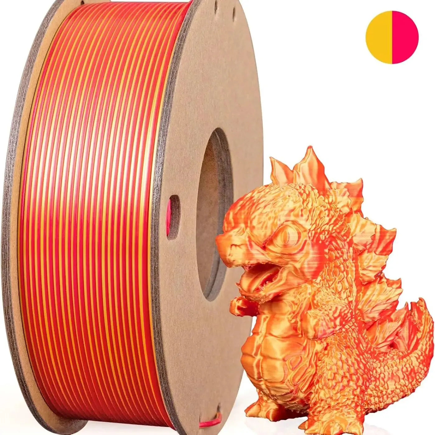 Multicolor 3D Printer Filament,Dual/Tri Color 1.75mm PLA Silk Shiny Printing Filament,250g(0.55lbs) Fit Most FDM 3D Printer