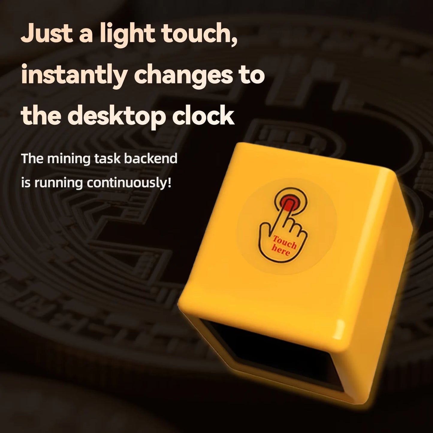 Solo Lottery BTC Miner for computer nerd Smart TV Hashrate1060KH/s ESP32 gift home silent Desktop Clock  Lower Power Consumption